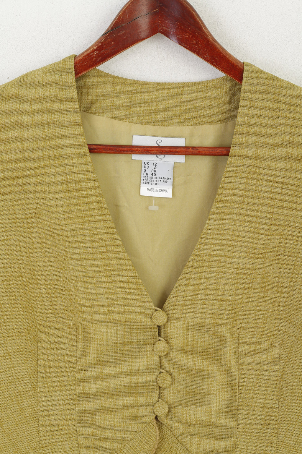 Simon Ellis London Donna 12 M Blazer Verde Coprispalle corto con spalline