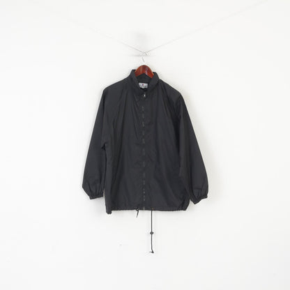Jingham Men S Jacket Black Nylon Waterproof Full Zipper Lightweight Top
