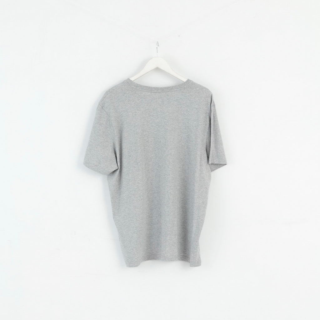 FILA Mens XXL T- Shirt Grey Cotton Classic Big Logo Top