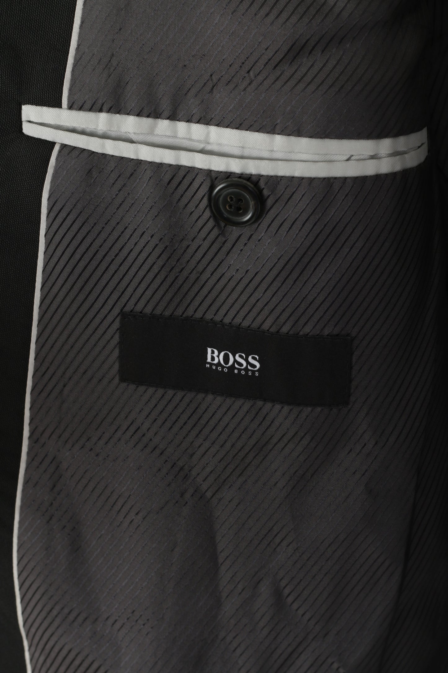 Hugo Boss Men 56 46 Blazer Black Wool The James2 Single Breasted Jacket