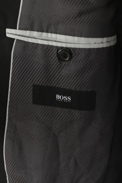 Hugo Boss Uomo 56 46 Blazer in lana nera La giacca monopetto James2