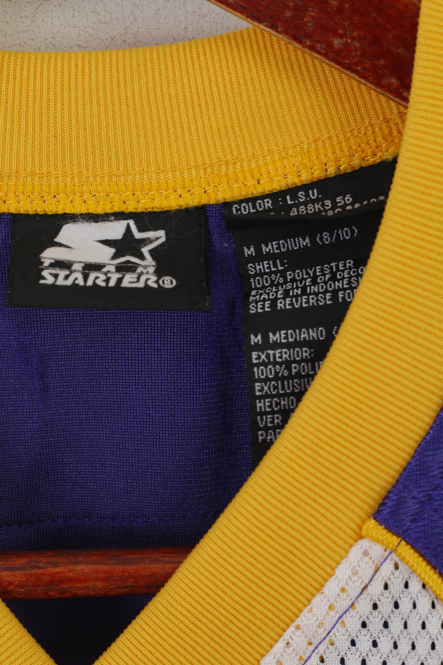 Starter Boys 8-10 Age Shirt Violet LSU Tigers Team Baseball Col en V Haut en Jersey