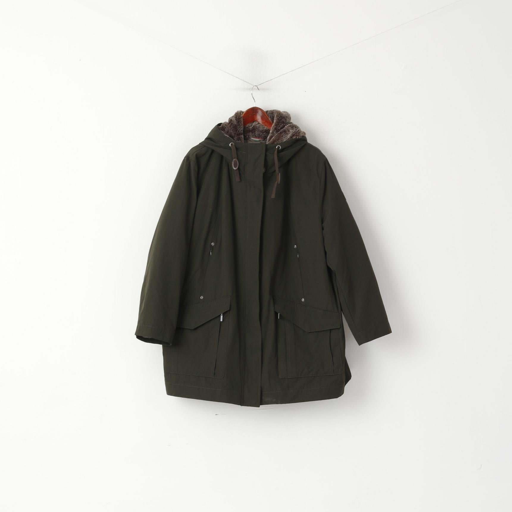 Nouveau Green Goose Femmes 54 60 3XL Veste Vert Doublure Amovible À Capuche Pull À Capuche
