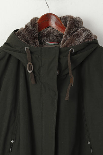 Nuova giacca Green Goose da donna 54 60 3XL Top caldo con cappuccio con fodera rimovibile verde