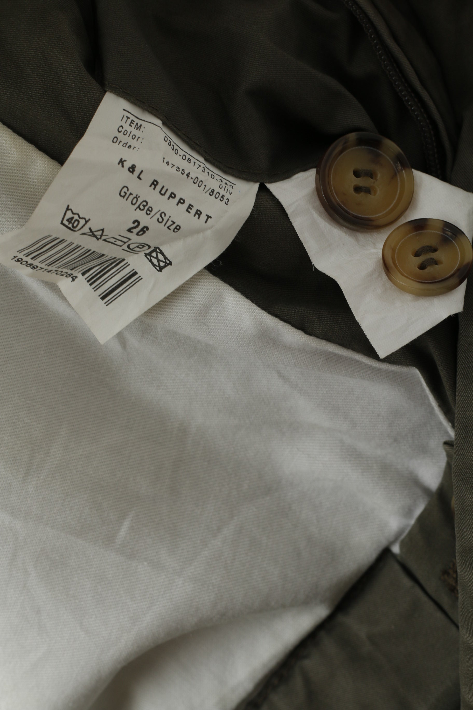 Paul R. Smith Men 26 M Jacket Oliv Green Cotton Lightweight Military Buttoned Casual Top