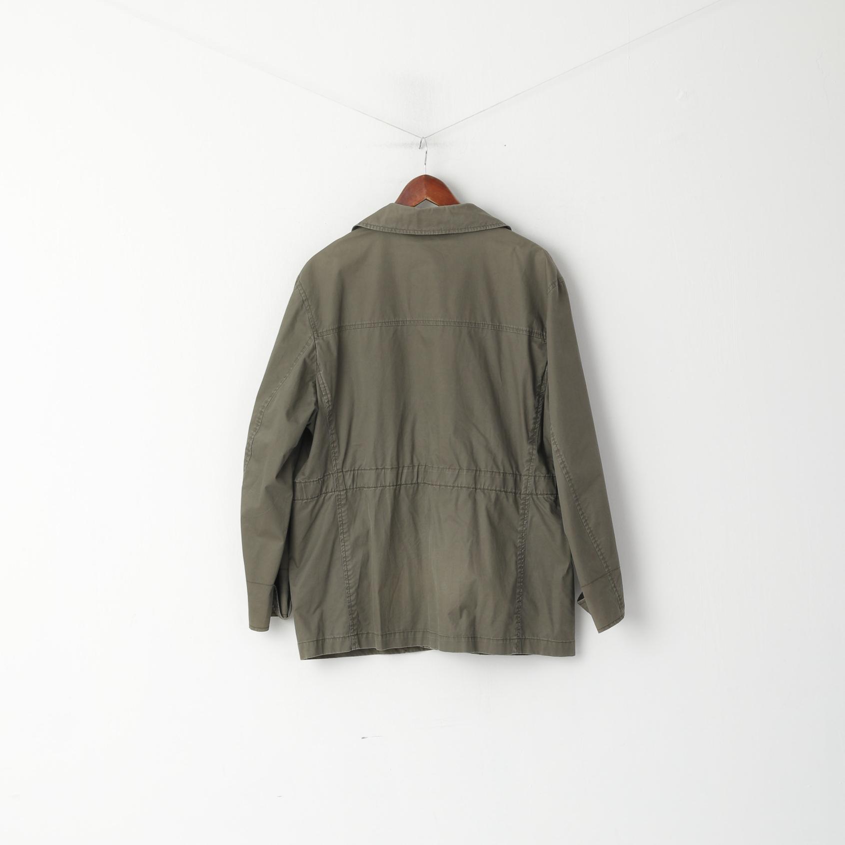 Paul R. Smith Men 26 M Jacket Oliv Green Cotton Lightweight Military Buttoned Casual Top