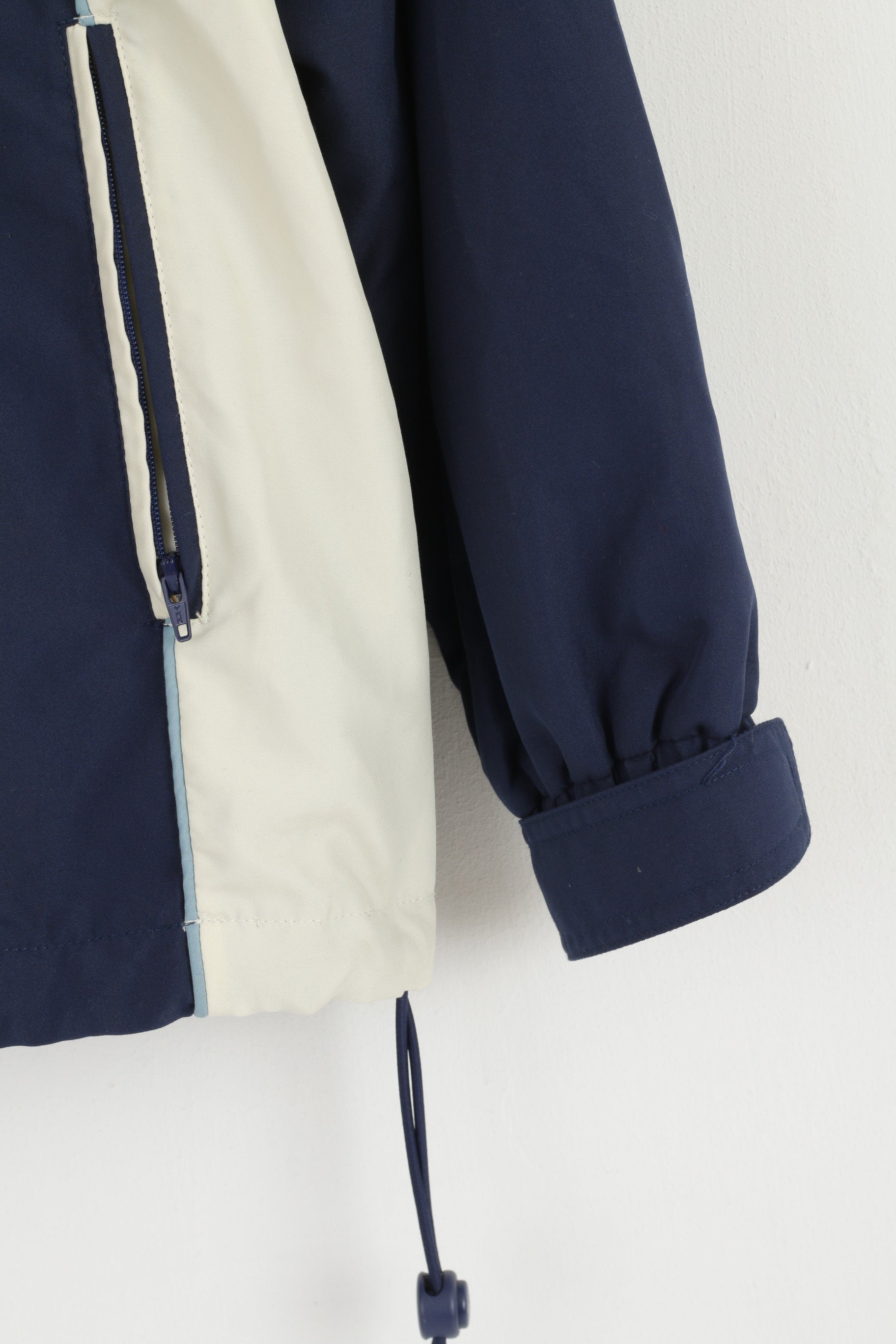 Ellesse Femmes 12 38 Veste Bleu Crème Léger Zip Up Mesh Doublé Activewear Top