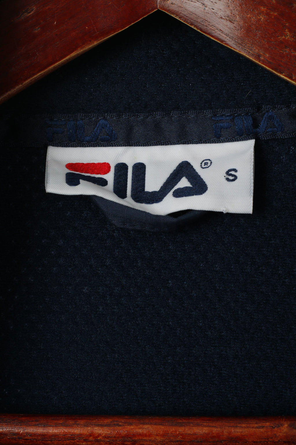 Fila Hommes S Gilet Marine Sport Zip Up Nylon Gilet Extérieur Haut Sans Manches