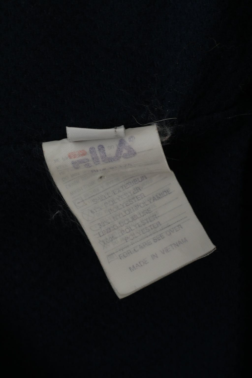 Fila Hommes S Gilet Marine Sport Zip Up Nylon Gilet Extérieur Haut Sans Manches