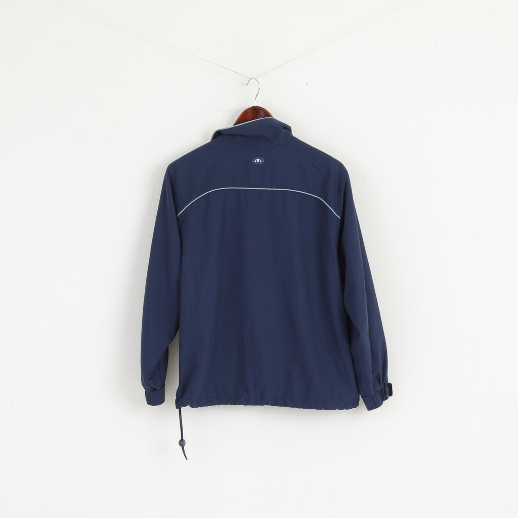 Ellesse Femmes 12 38 Veste Bleu Crème Léger Zip Up Mesh Doublé Activewear Top