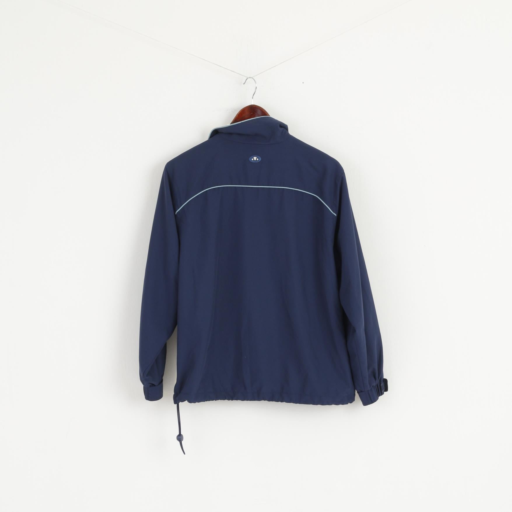 Ellesse Femmes 12 38 Veste Bleu Crème Léger Zip Up Mesh Doublé Activewear Top