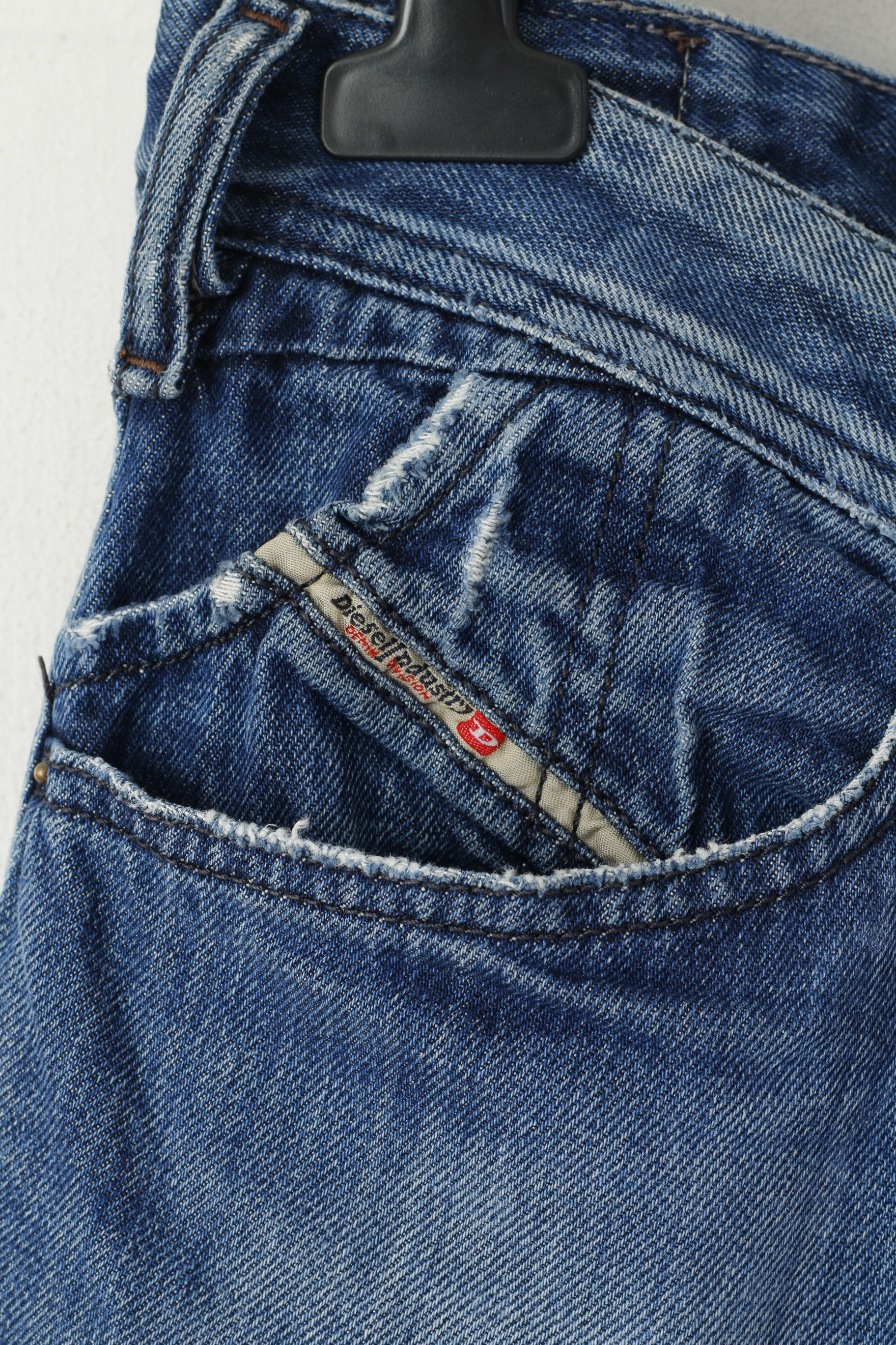 Diesel Industry Kander Pantalon Homme 32 Bleu Denim Coton Fabriqué en Italie Pantalon