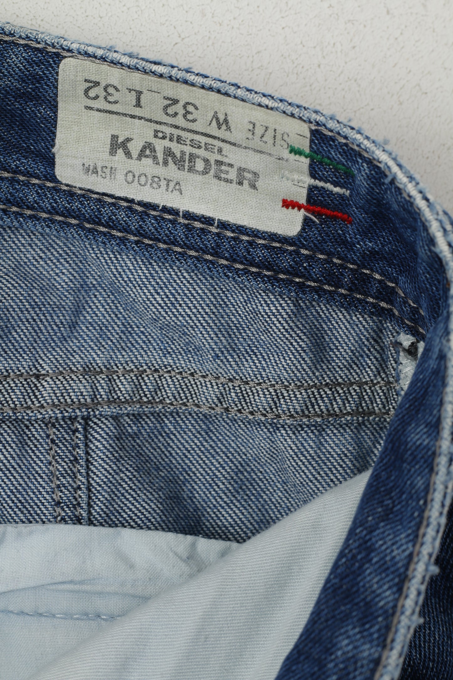 Diesel Industry Kander Pantalon Homme 32 Bleu Denim Coton Fabriqué en Italie Pantalon