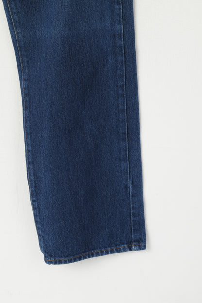 Replay Men 32 Jeans Trousers Navy Denim Cotton Vintage Straight Leg Pants