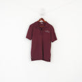Napapijri Homme L Polo Bordeaux Coton Boutons Détaillés Haut Uniforme Classique