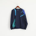 Adidas Men 54 XL Jacket Pullover Blue Zip Neck  Bomber Activewear Retro Top