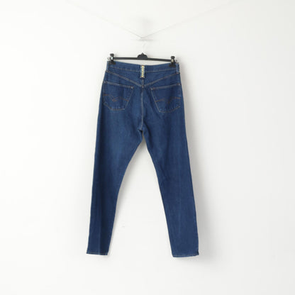 Replay Pantaloni jeans da uomo 32 Pantaloni a gamba dritta vintage in cotone denim blu scuro