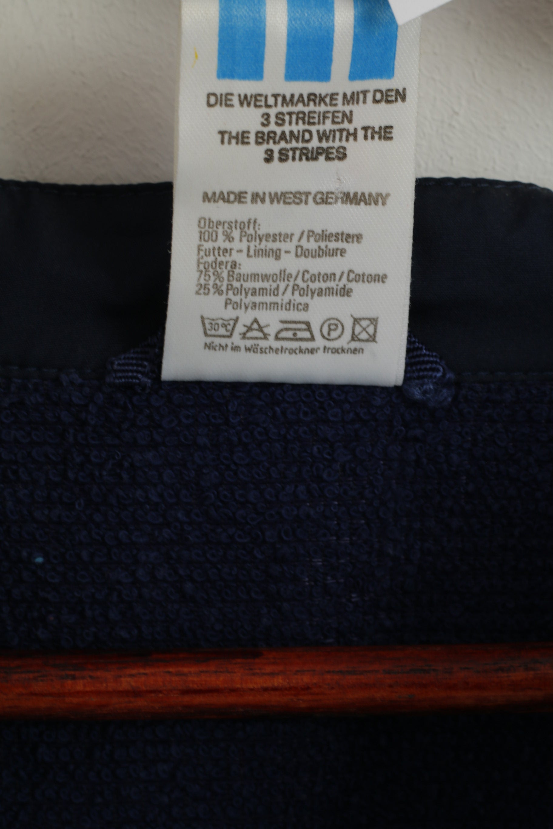 Adidas Men 54 XL Jacket Pullover Blue Zip Neck  Bomber Activewear Retro Top