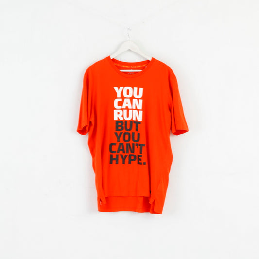 Adidas T-shirt XL pour homme Orange 100 % coton Active You Can Run Top