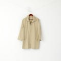 Nitusch Femmes 38 M Manteau Beige Boho Fermeture Éclair Complète Rétro Épaulettes Haut Léger