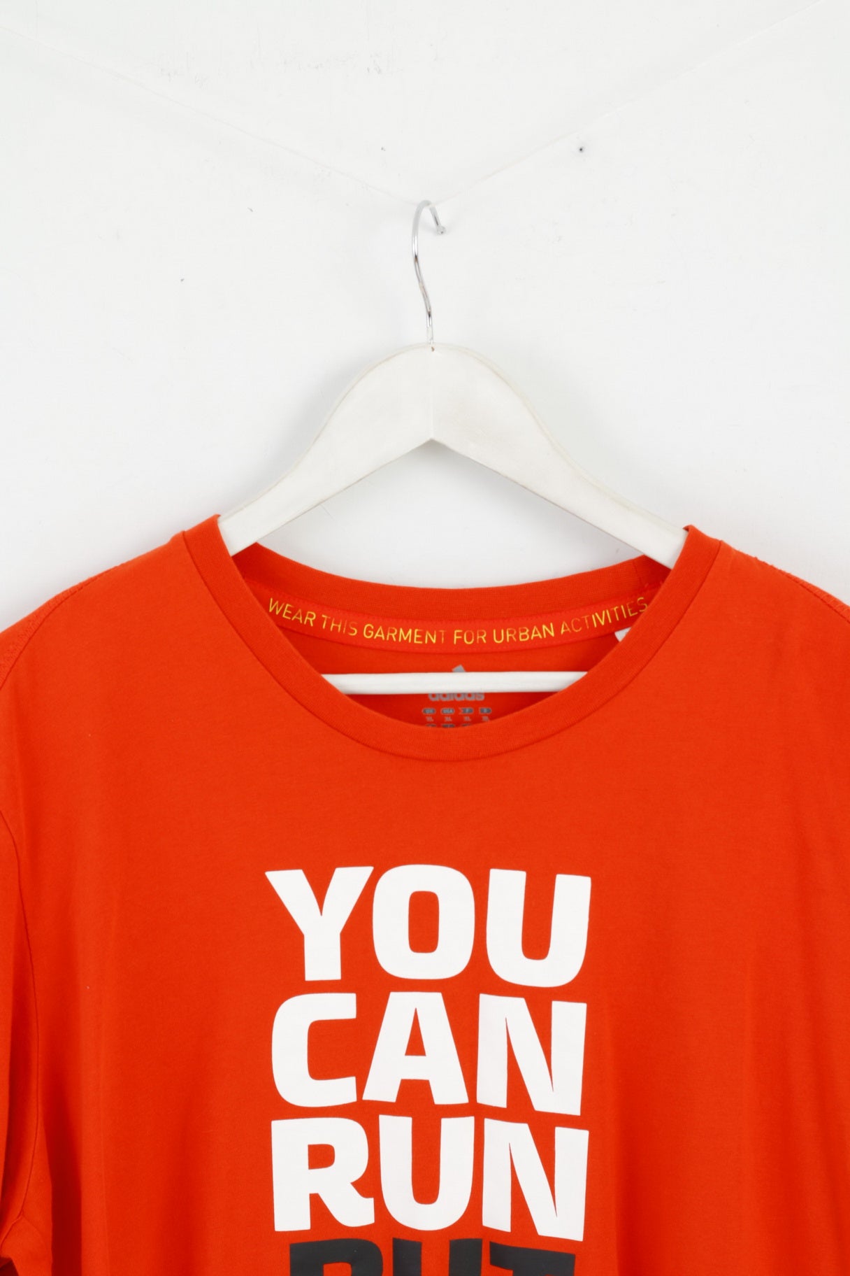 Adidas T-shirt XL pour homme Orange 100 % coton Active You Can Run Top