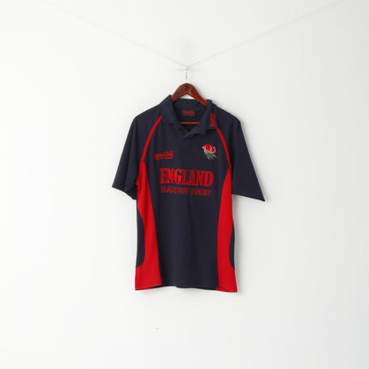KooGa Hommes M Polo Marine Rugby Angleterre Sportswear Haut À Manches Courtes
