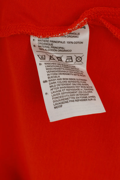 Adidas Mens XL T-Shirt Orange 100% Cotton Active You Can Run Top