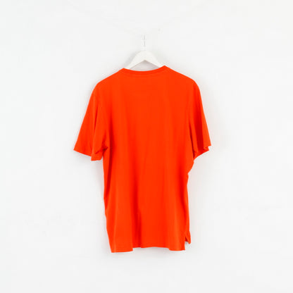 T-shirt Adidas XL da uomo arancione 100% cotone Active You Can Run Top