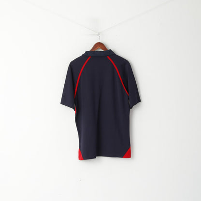 KooGa Men M Polo Shirt Navy Rugby England Sportswear Short Sleeve Top