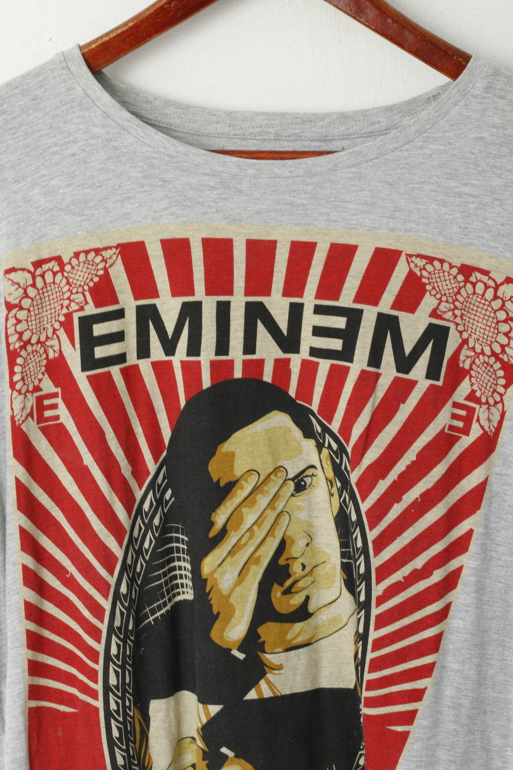 Cedar Wood State Men XL T-Shirt Grey Cotton Eminem Graphic Rapper Top