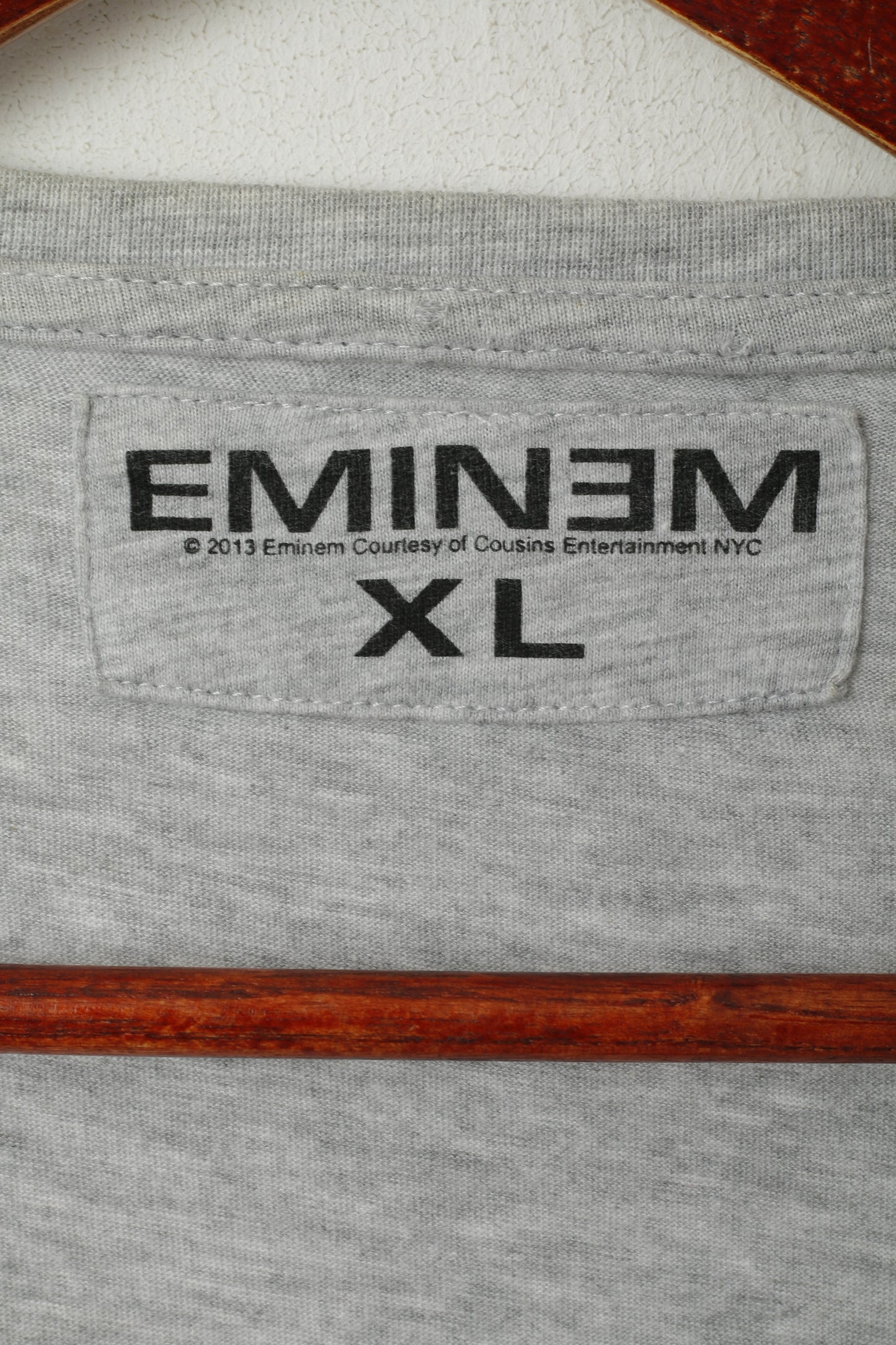 Cedar Wood State Men XL T-Shirt Grey Cotton Eminem Graphic Rapper Top