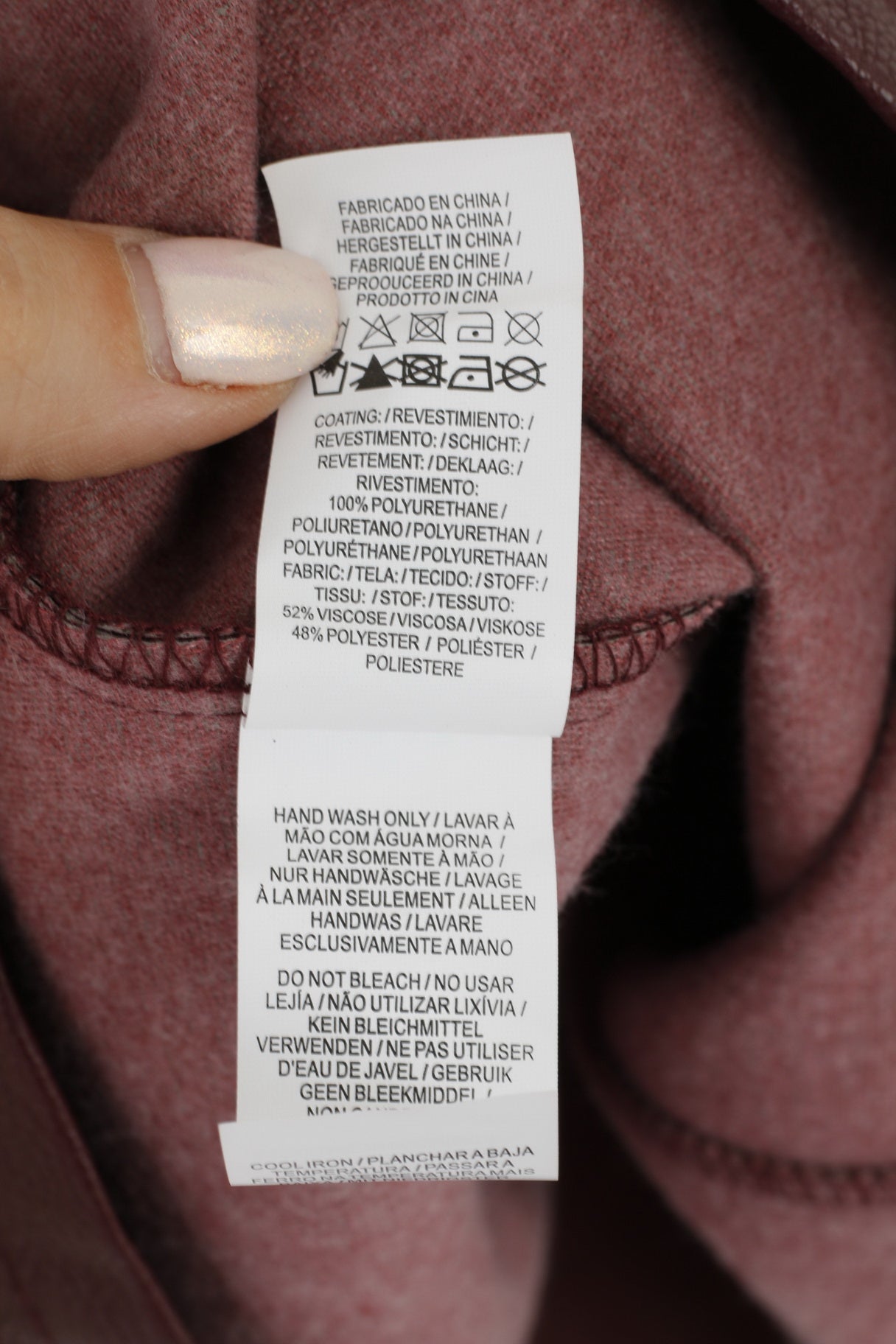 Atmosphere Womens 10 38 S Dress Leather Imitation Full Zipped Burgundy Mini