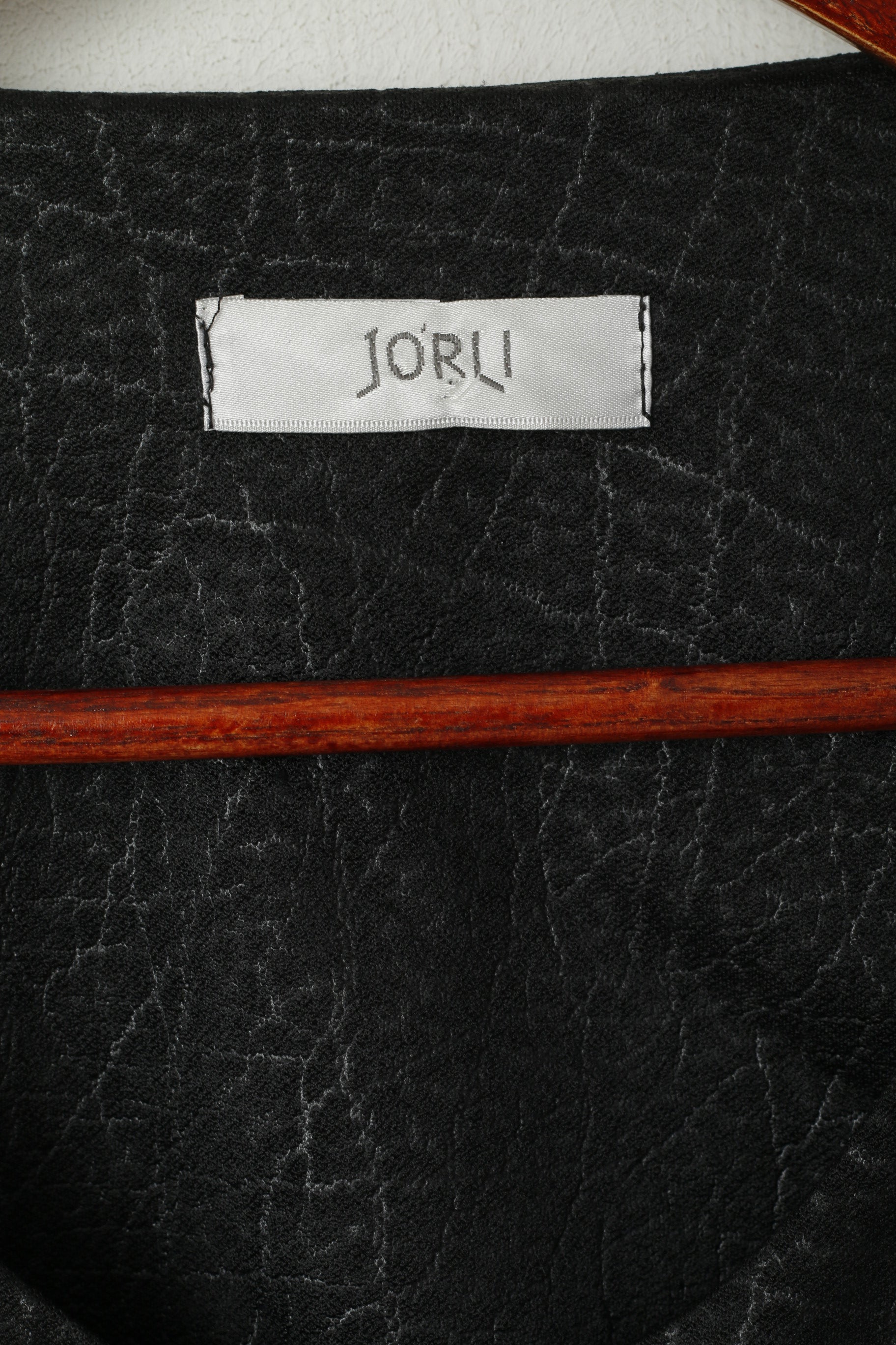 JORLI Femmes 14 40 M Pull Gris Zip Up Cardigan Patchwork Stretch Top