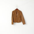 New Look Femme 14 M Veste En Cuir Marron Vintage Edition Lot 2003 Blazer
