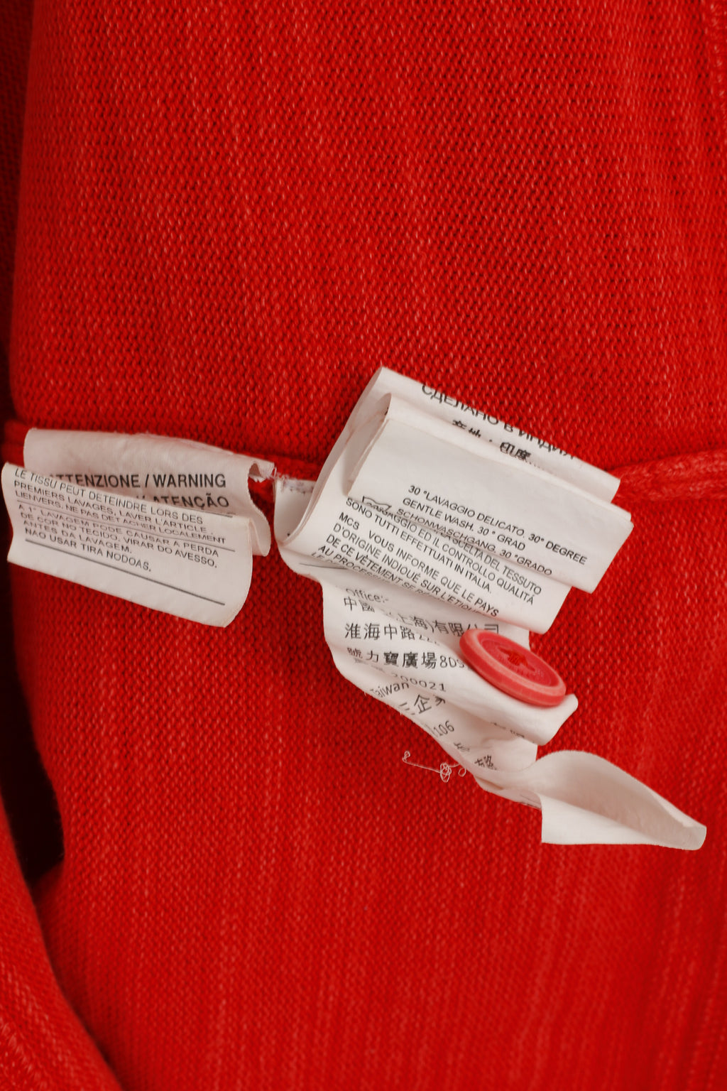 MCS Marlboro Classics Maglione XXL da uomo in cotone color corallo slim fit con colletto polo