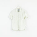 Paul Smith Jeans Mens XL (L) Casual Shirt Yellow Green Striped Cotton Top