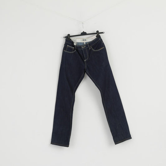 Superdry DEAN Uomo W 29 L 32 Pantaloni Jeans Denim Pantaloni classici in cotone blu scuro