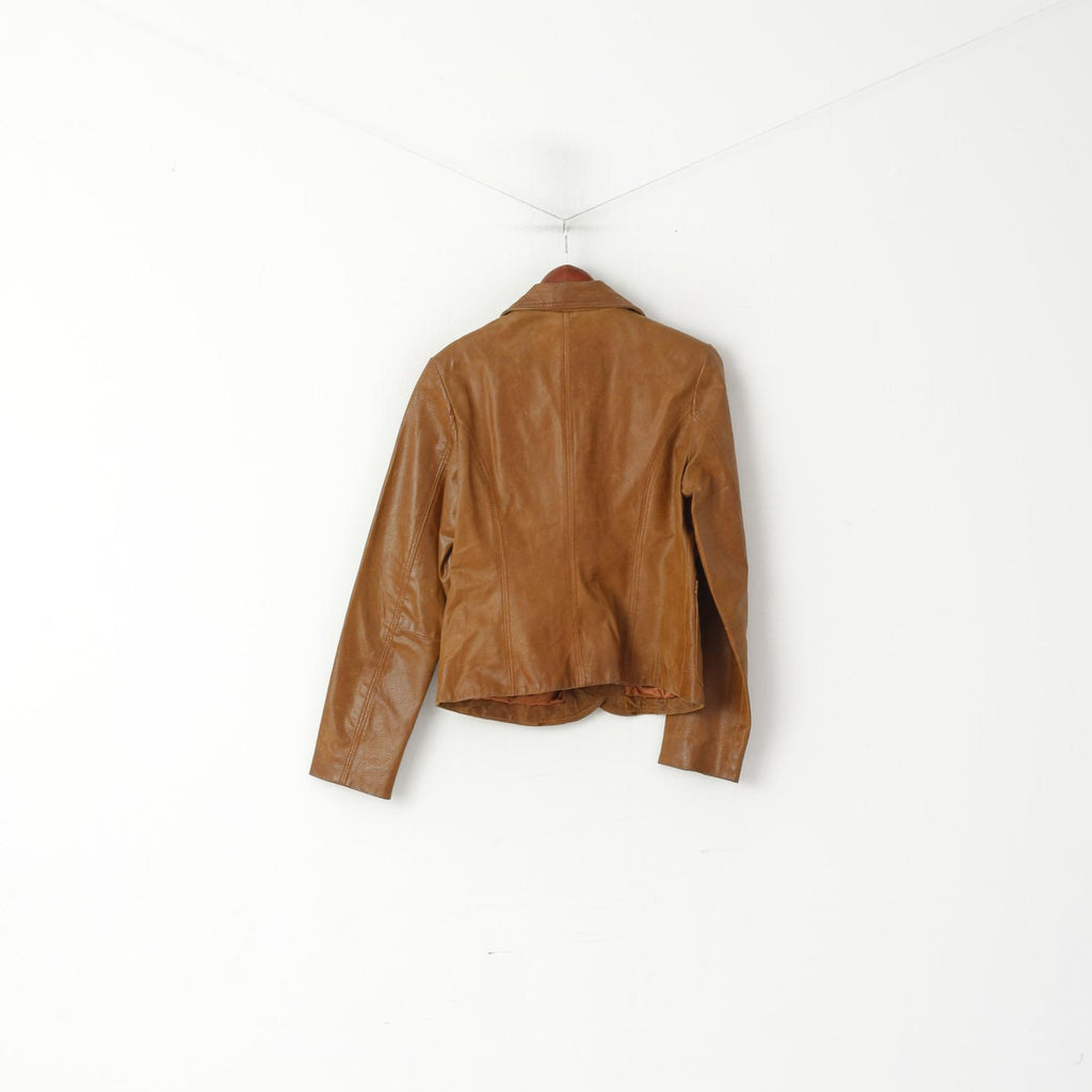 New Look Women 14 M Jacket Brown Leather Vintage Edition Batch 2003 Blazer
