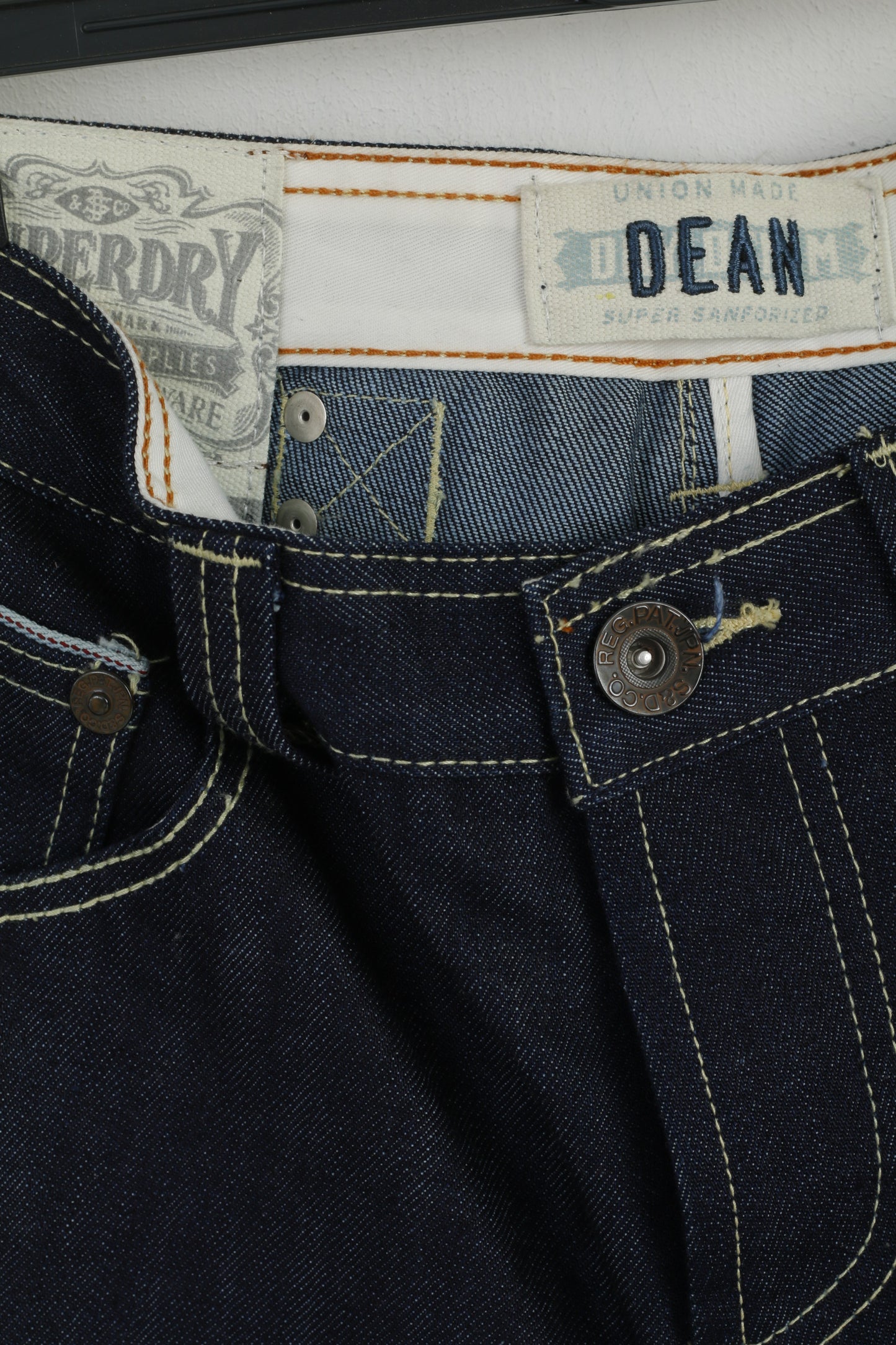 Superdry DEAN Men W 29 L 32 Trousers Jeans Denim Navy Cotton Classic Pants