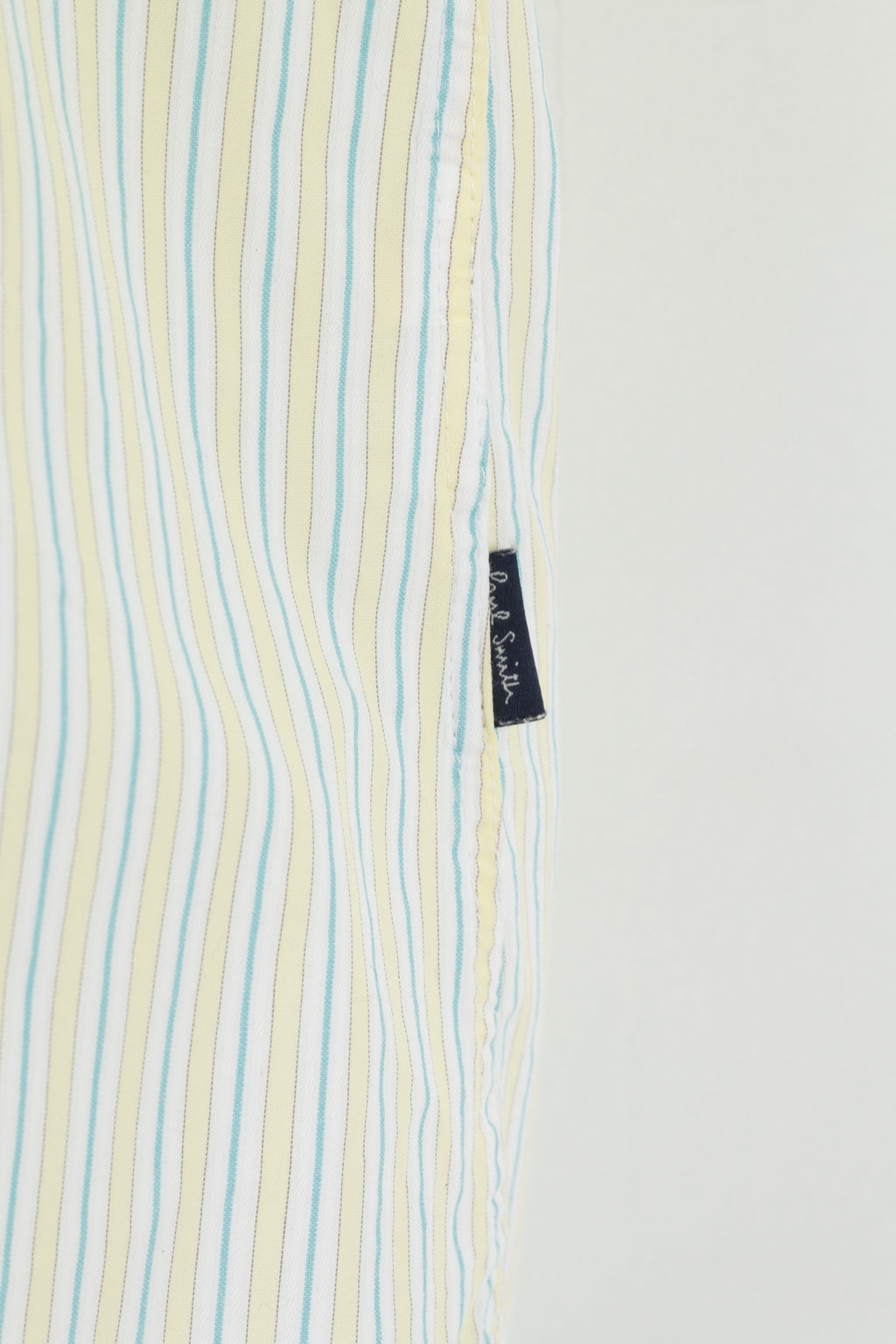 Paul Smith Jeans Mens XL (L) Casual Shirt Yellow Green Striped Cotton Top