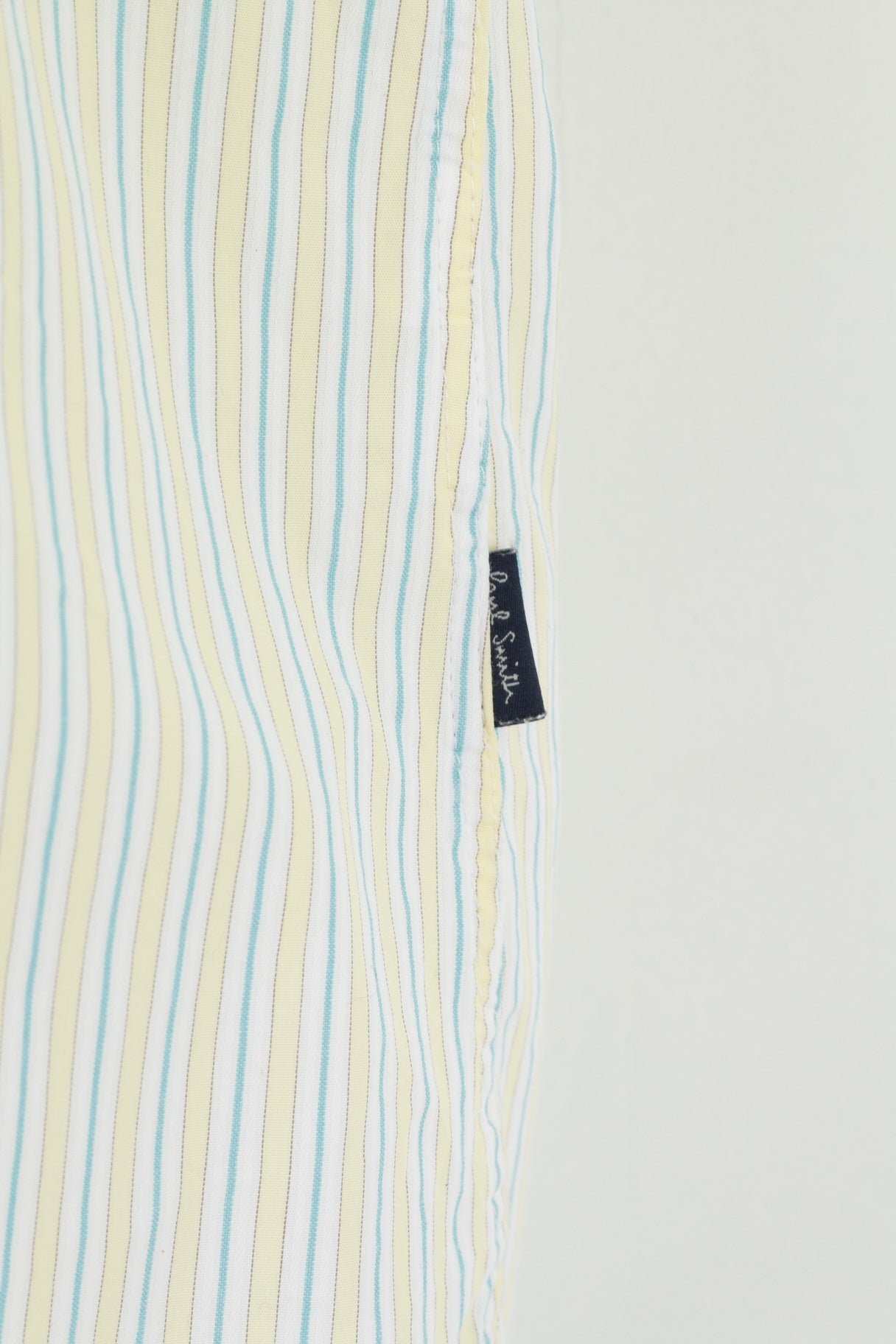 Paul Smith Jeans Mens XL (L) Casual Shirt Yellow Green Striped Cotton Top