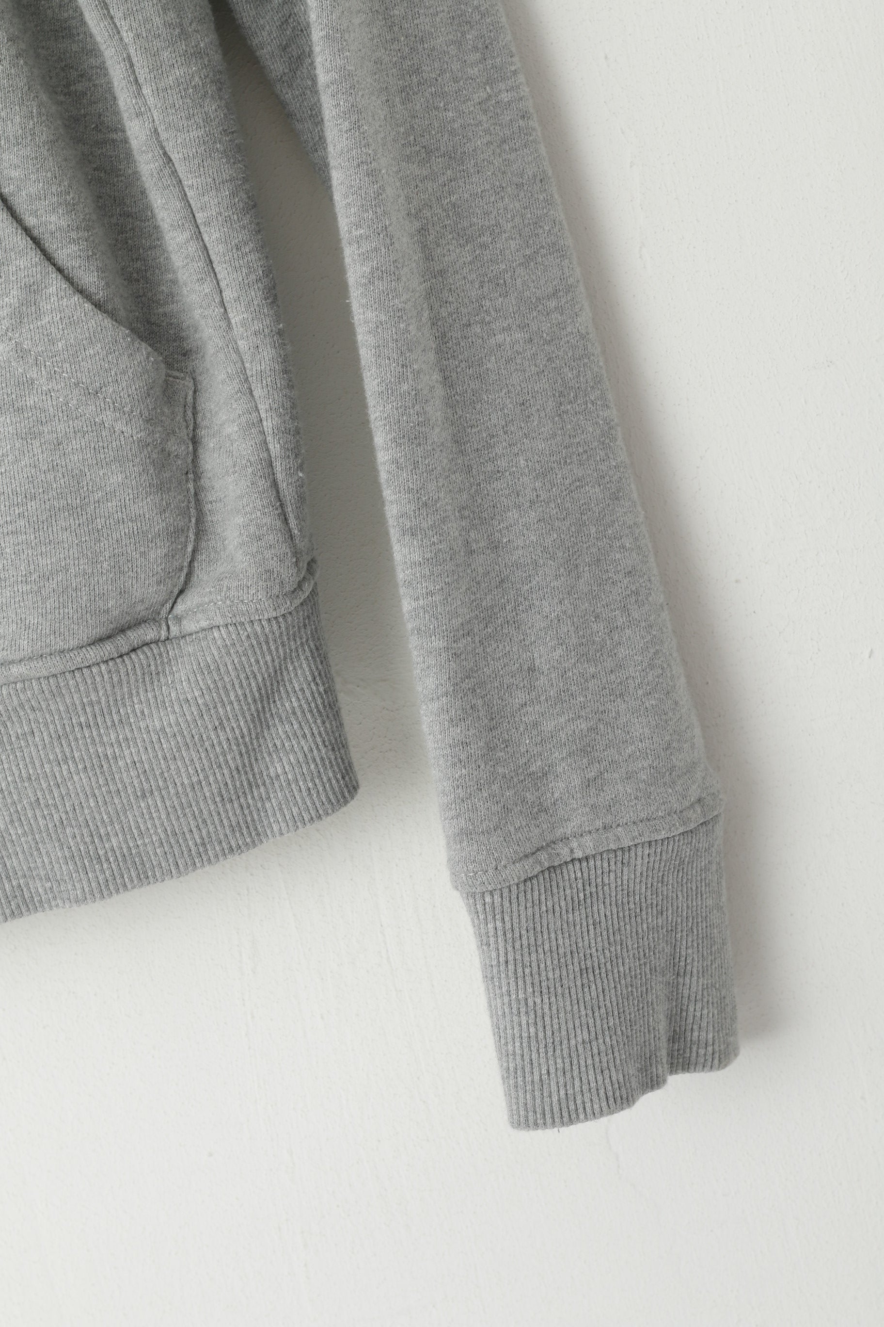 United Colors Of Benetton Youth 11 - 12 age 160 Sweatshirt Grey Girls Cotton Zip Up Italy Top