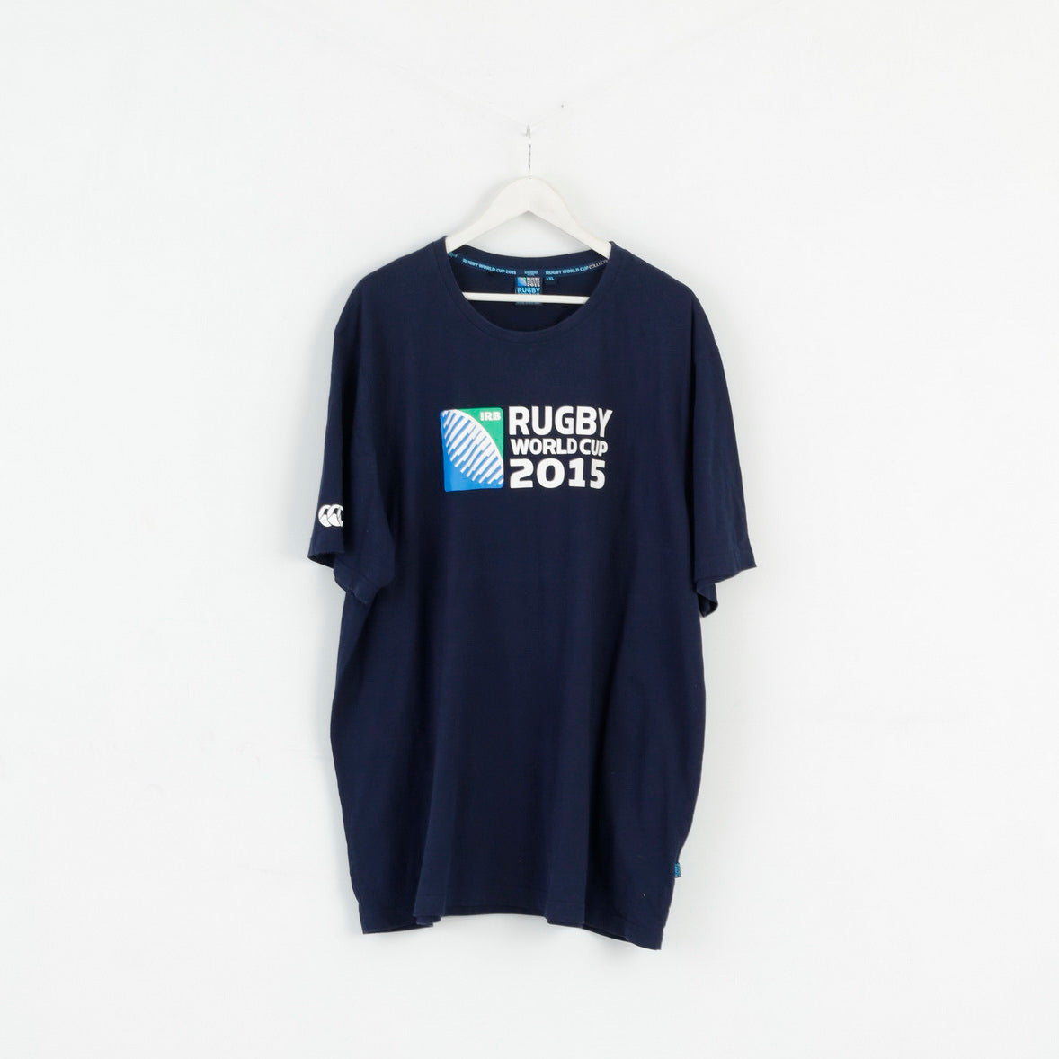 Coupe du Monde de Rugby 2015 T-Shirt 6XL pour hommes, haut graphique en coton bleu marine grande taille