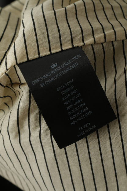 Collezione Remix dei designer di Charlotte Eskildsen Cappotto da donna 38 S Trench doppiopetto nero con bottoni automatici