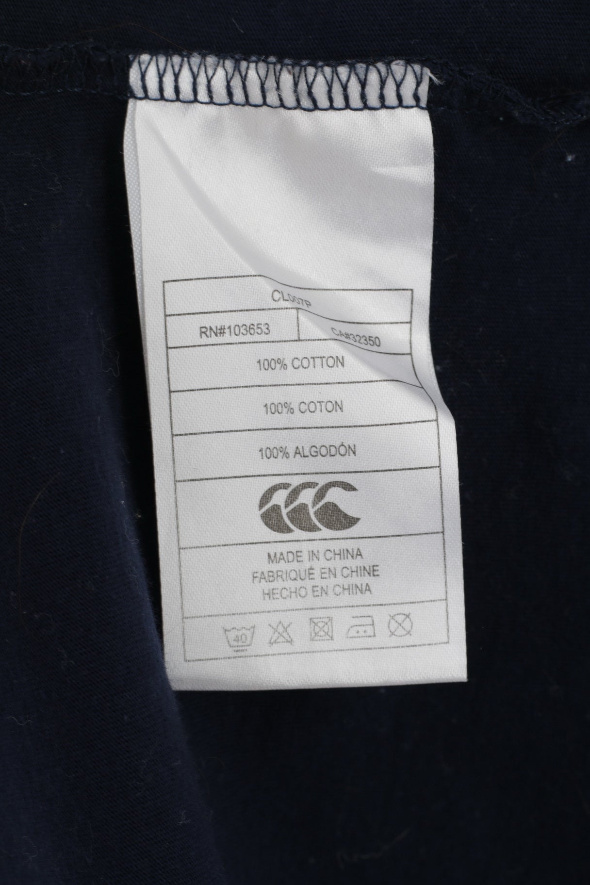 T-shirt da uomo 6XL della Coppa del mondo di rugby 2015 in cotone blu scuro con grafica taglie forti