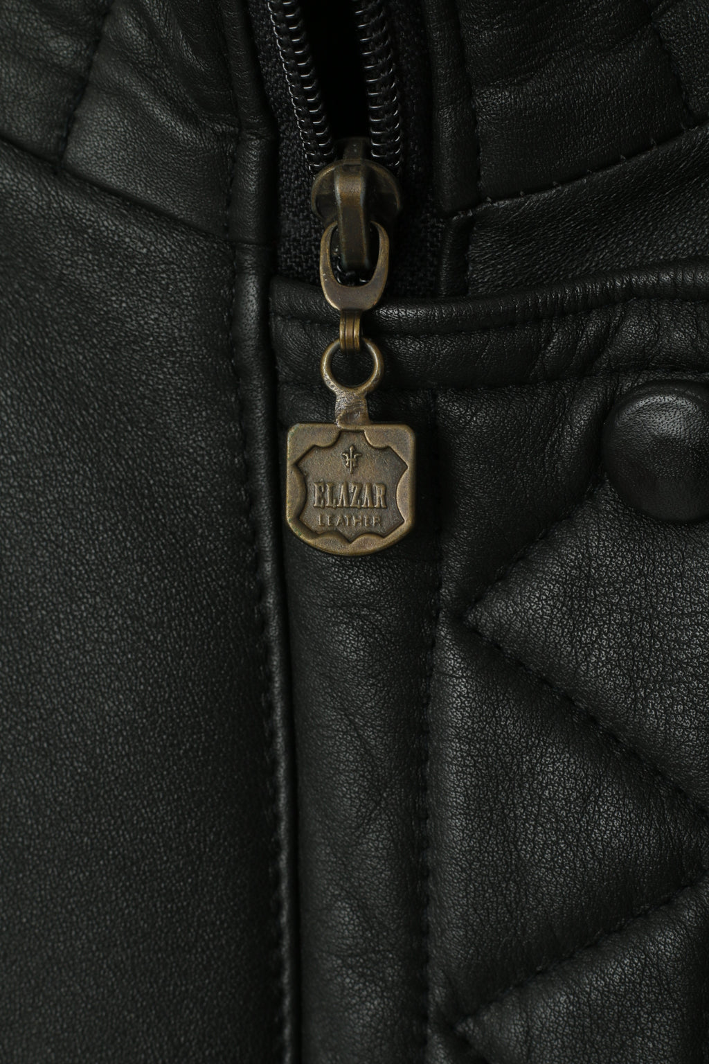 Elazar Giacca da donna M in pelle nera vintage morbida da motociclista fodera rimovibile con cerniera