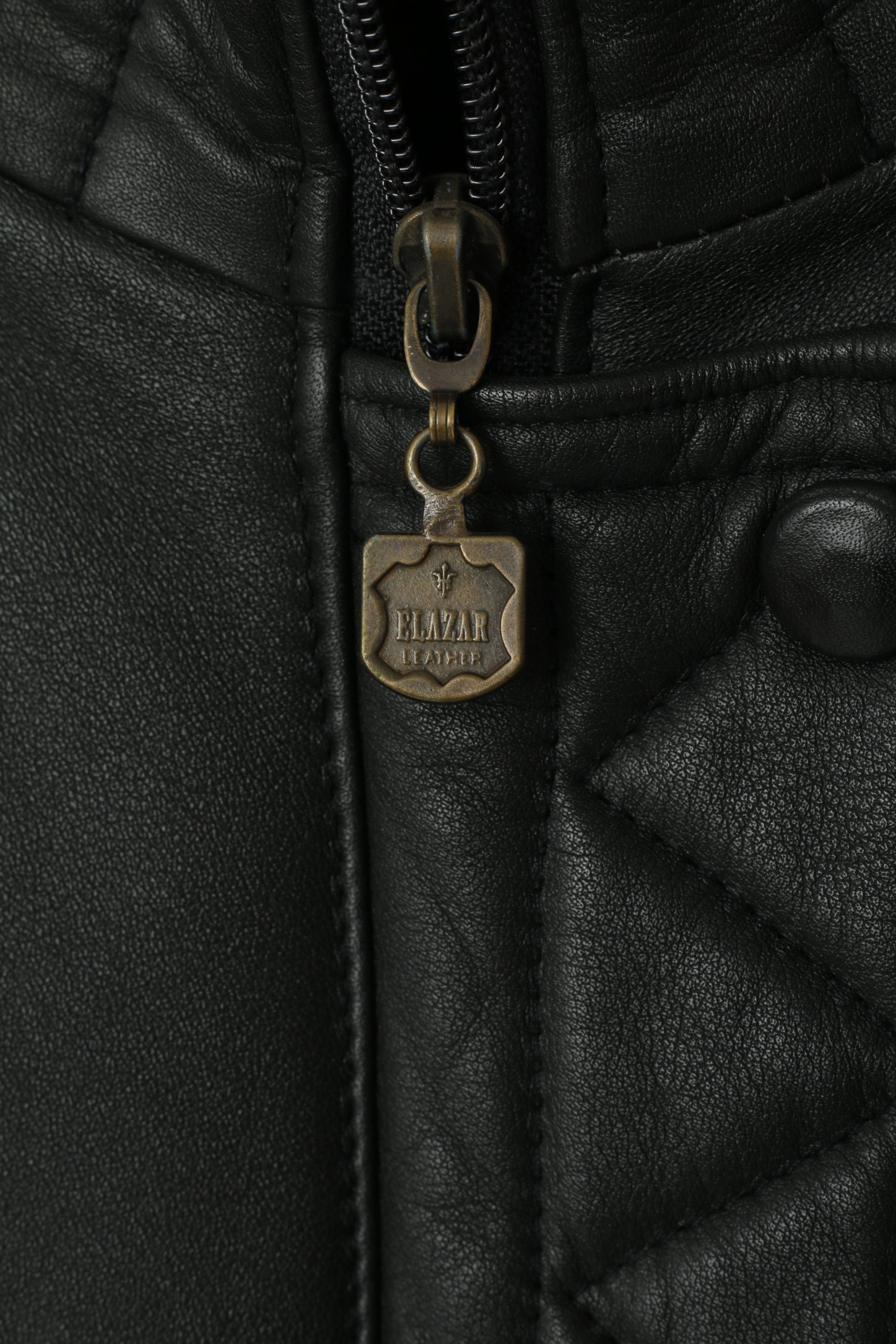 Elazar Giacca da donna M in pelle nera vintage morbida da motociclista fodera rimovibile con cerniera