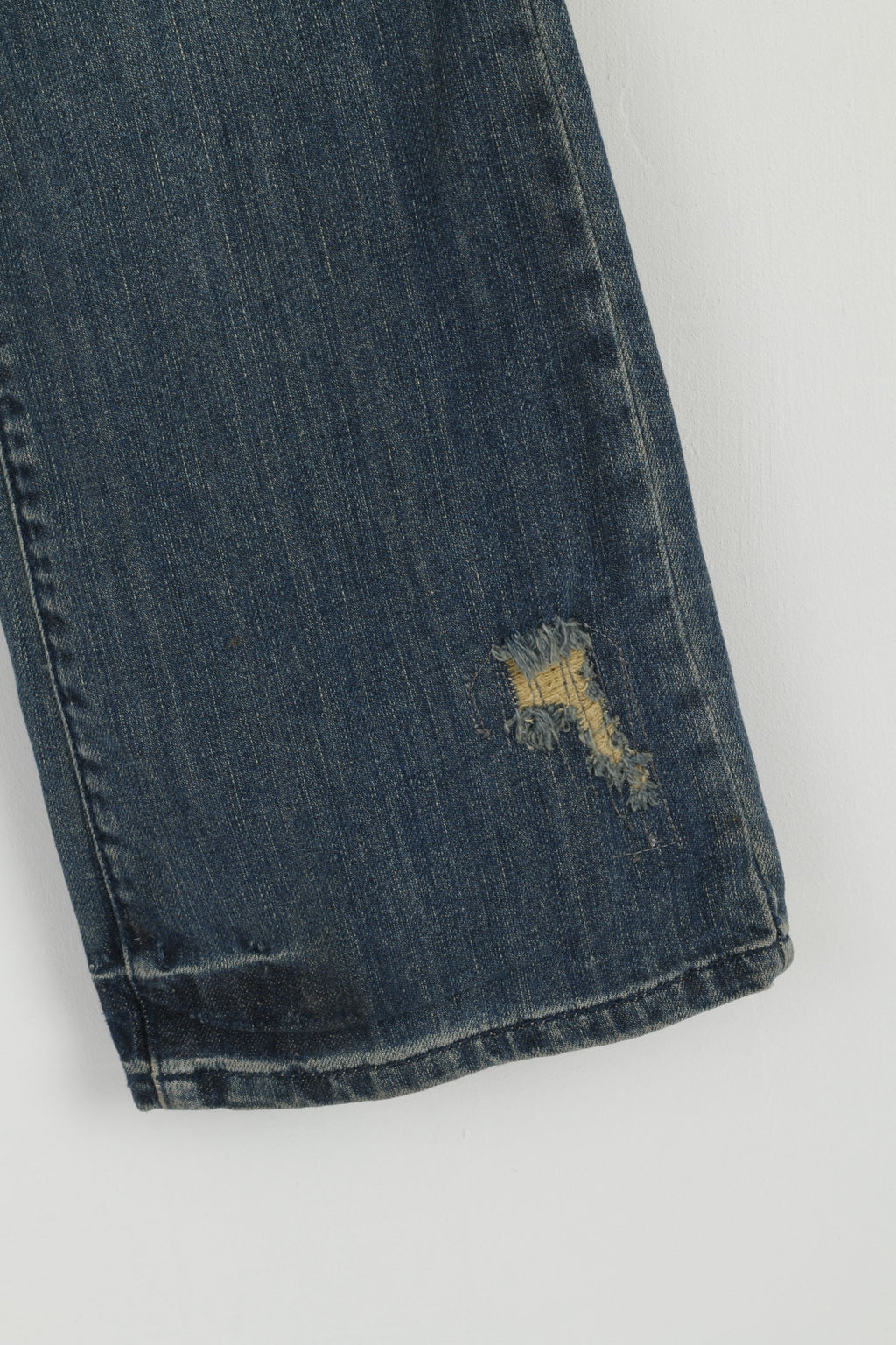 ETHANOL Pantaloni da donna 9 in cotone Italia Jeans strappati in denim blu scuro Pantaloni a vita bassa