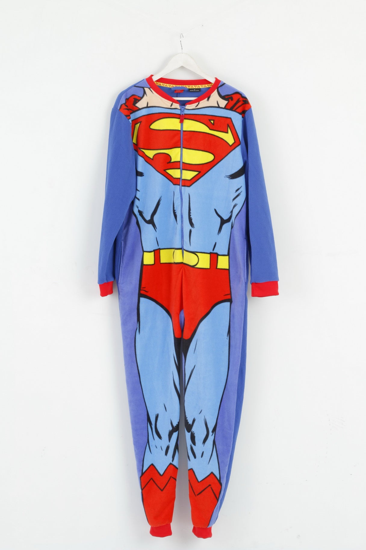 Cedar Wood State Mens M Pajamas Superman Blue Comics Sleepwear