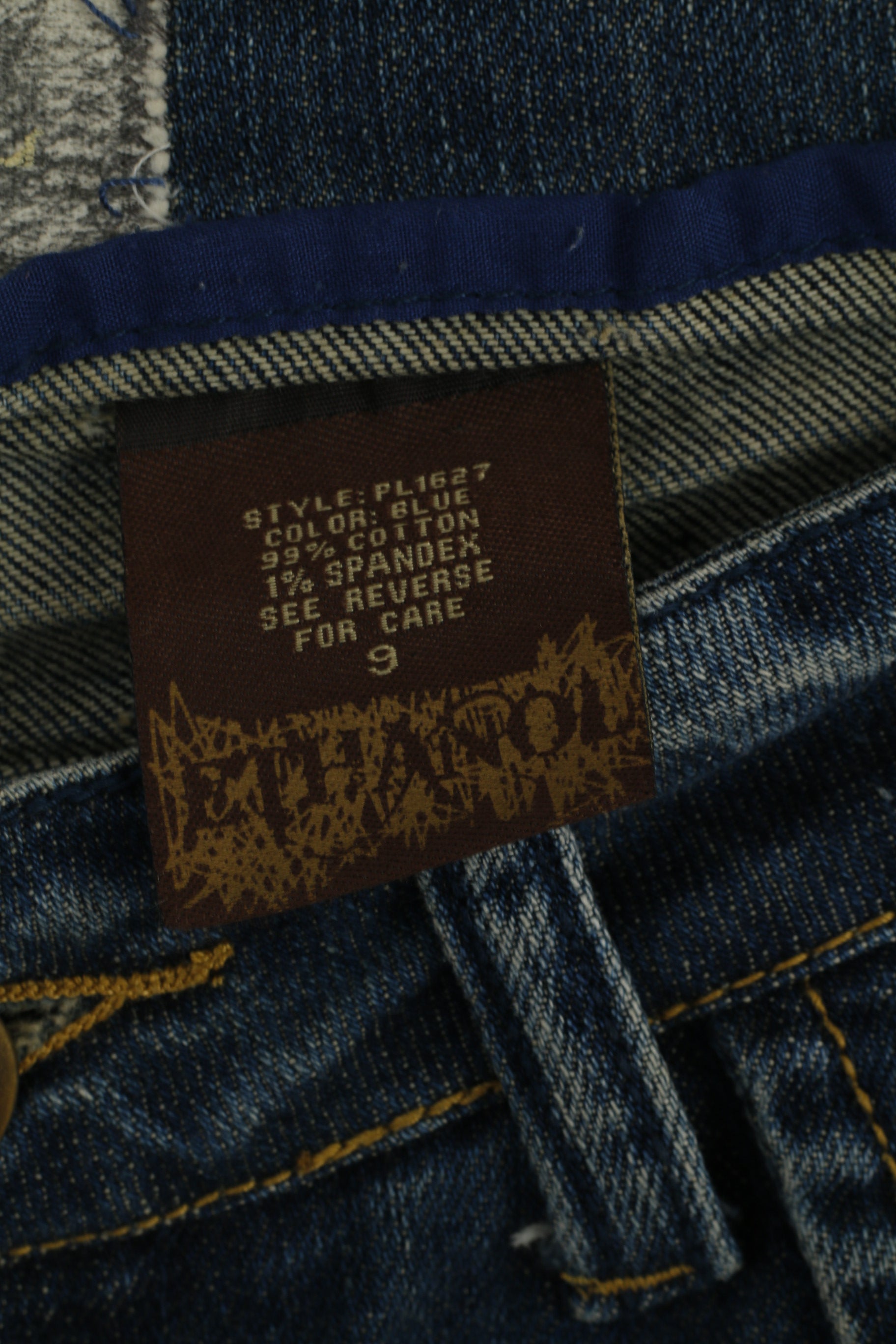ETHANOL Pantaloni da donna 9 in cotone Italia Jeans strappati in denim blu scuro Pantaloni a vita bassa